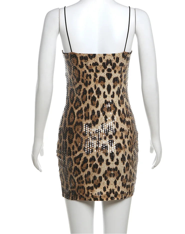 Big Mama Cheetah Print Mini Dress