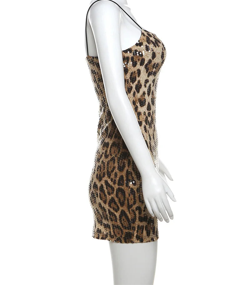 Big Mama Cheetah Print Mini Dress