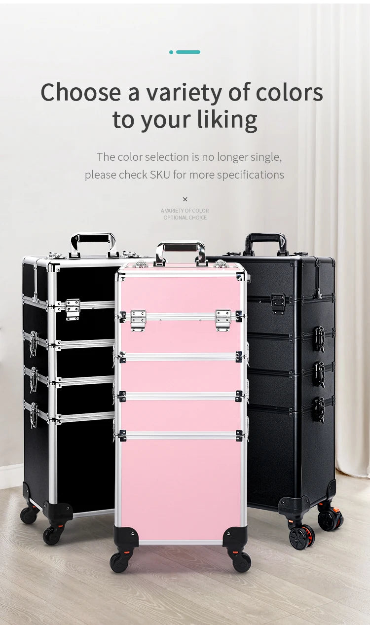 Professional Cosmetic Case Large Trolley Suitcase