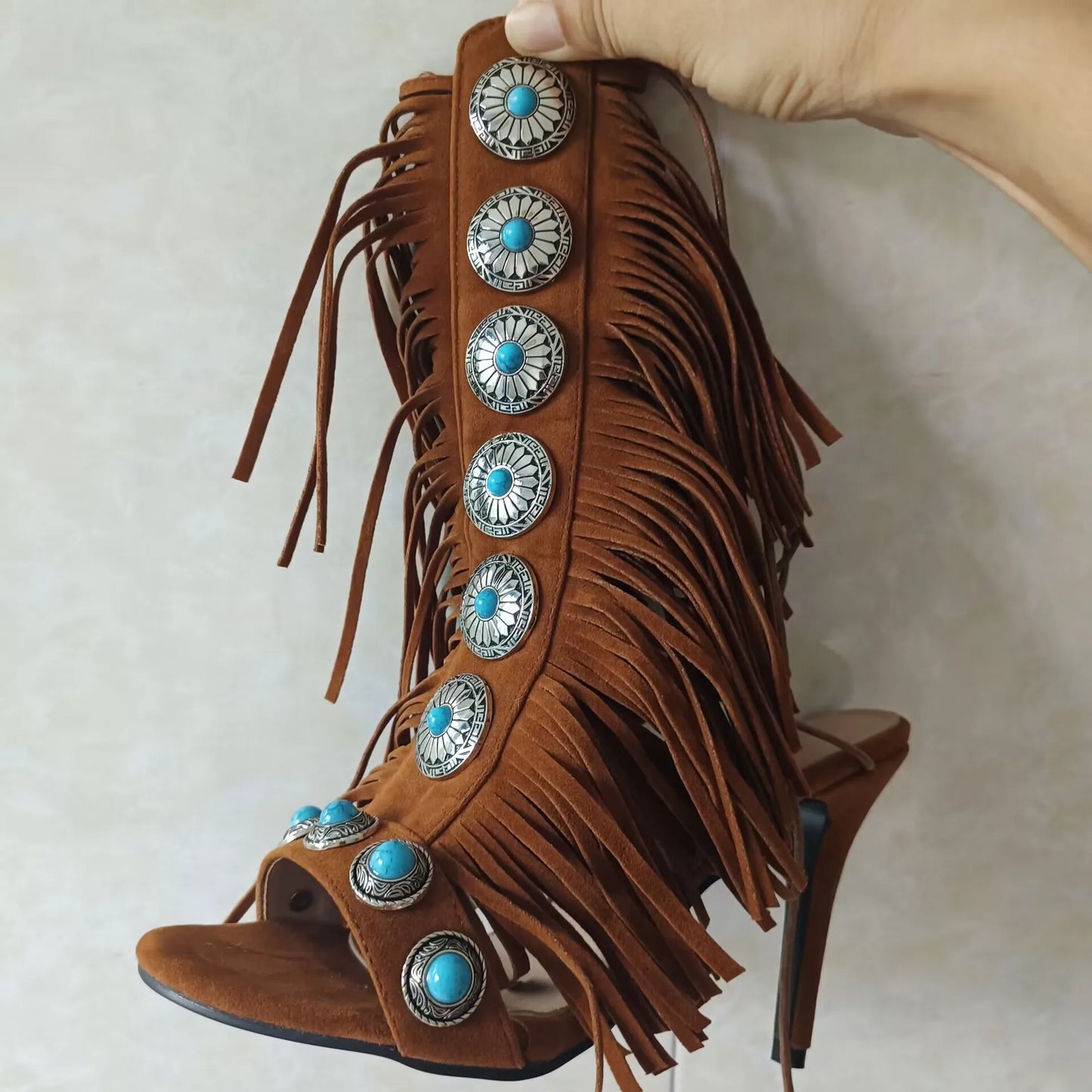 “ Pocahontas” Fringe Heels