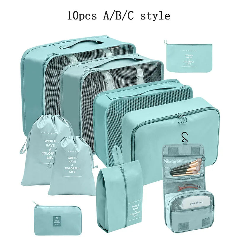 10 Pcs/Set Travel Bags Organizer