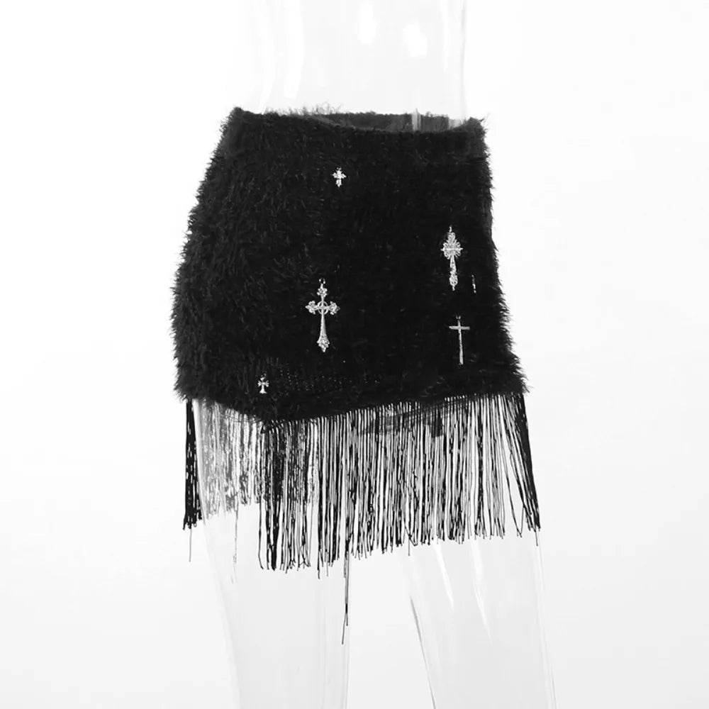 “Crossed Out” Mini Skirt