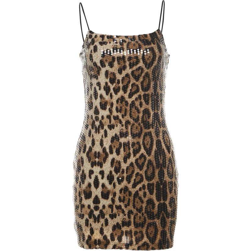 Big Mama Cheetah Print Mini Dress