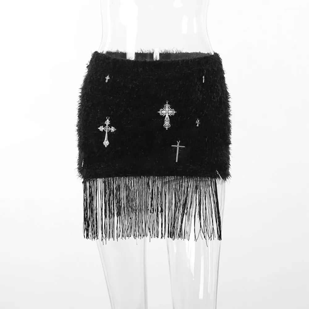 “Crossed Out” Mini Skirt