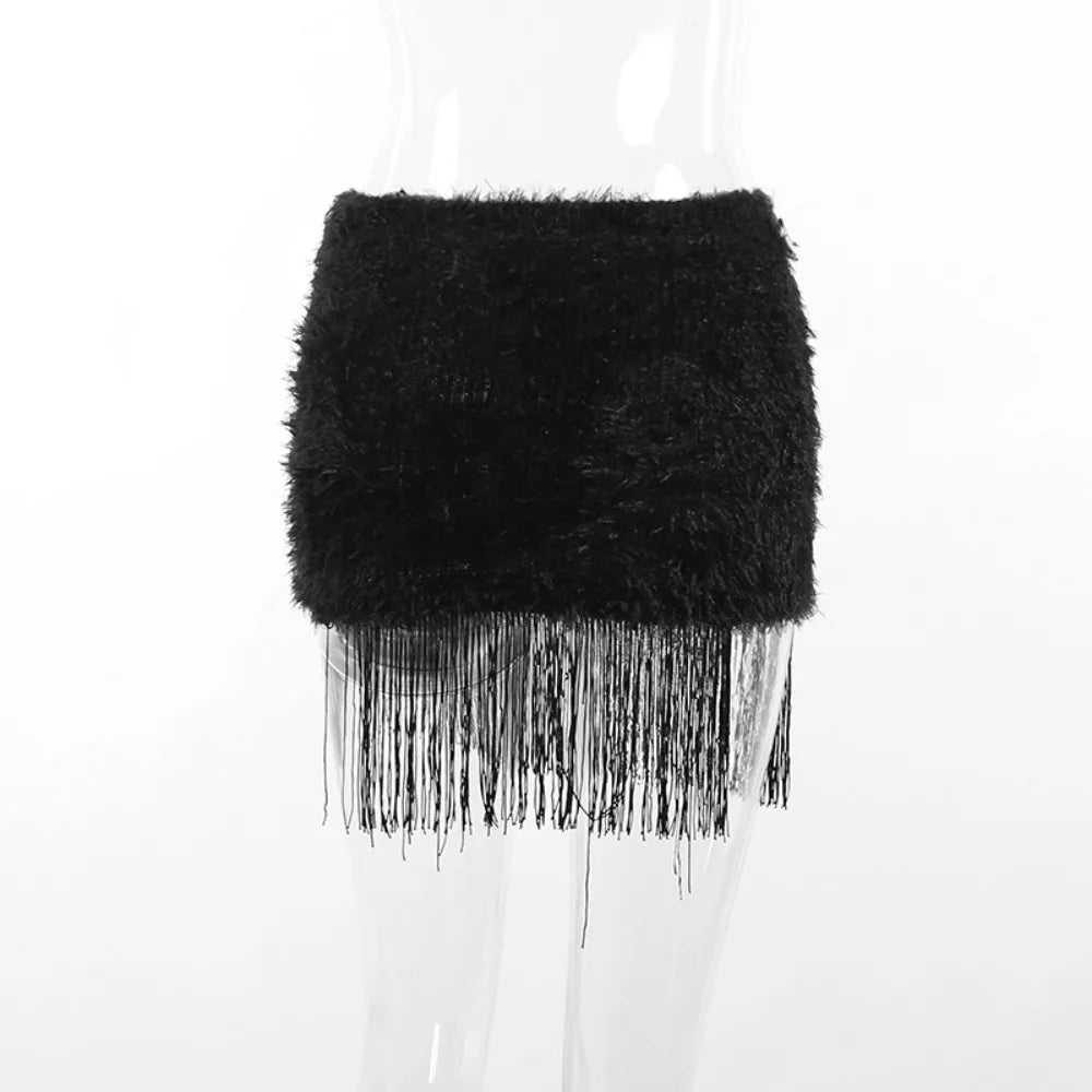 “Crossed Out” Mini Skirt