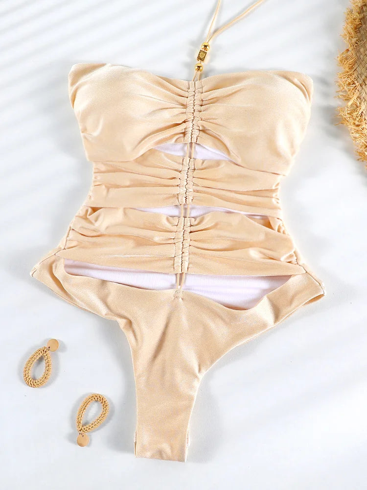 One Piece Suits Bandage Swimsuit