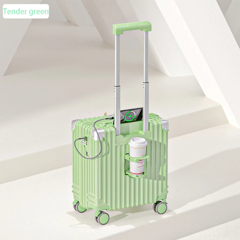 Aluminum Frame Travel bag Suitcase Rolling Luggage 18/20 inch Trolley Luggage Carry-On Cabin Suitcase