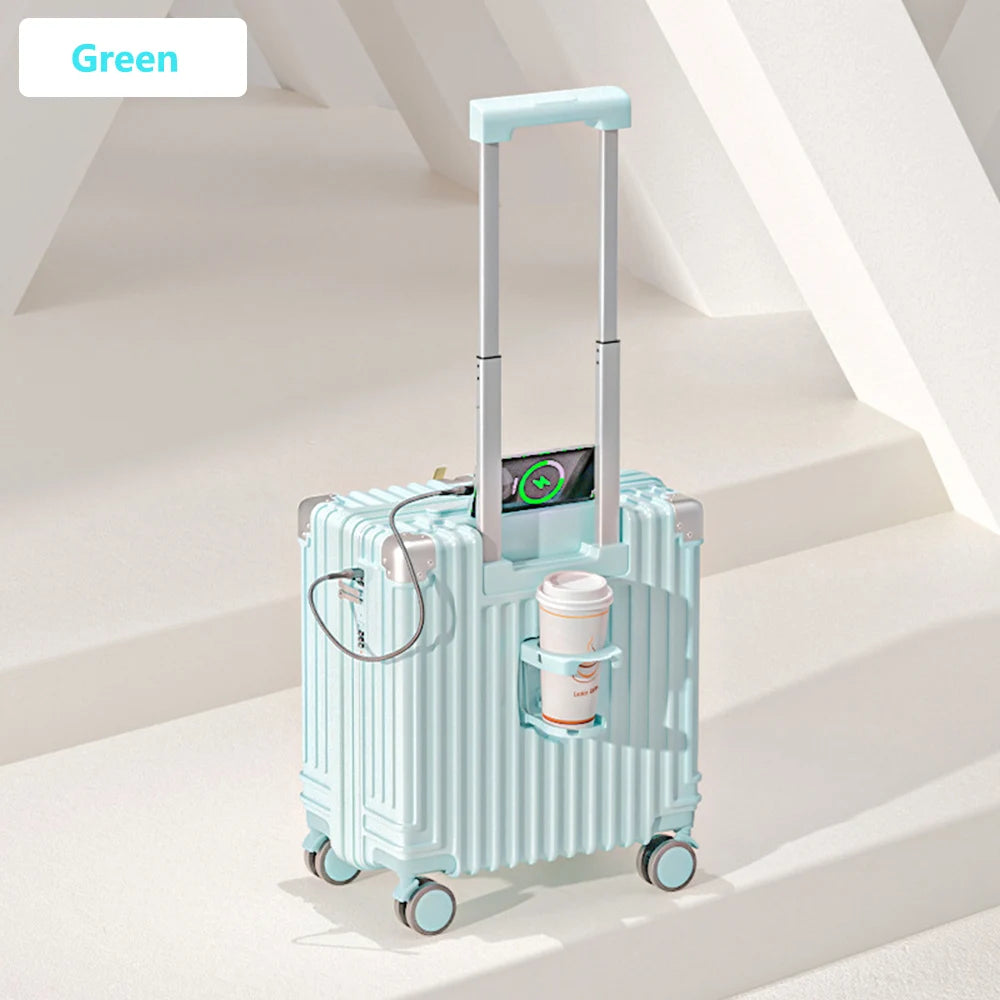 Aluminum Frame Travel bag Suitcase Rolling Luggage 18/20 inch Trolley Luggage Carry-On Cabin Suitcase