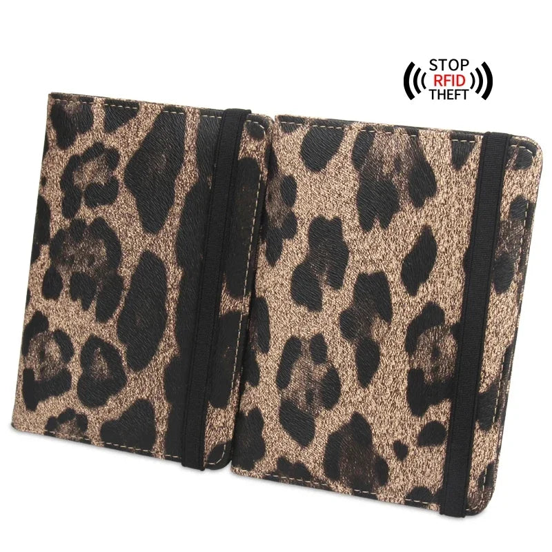 Brown Leopard Passport Holder