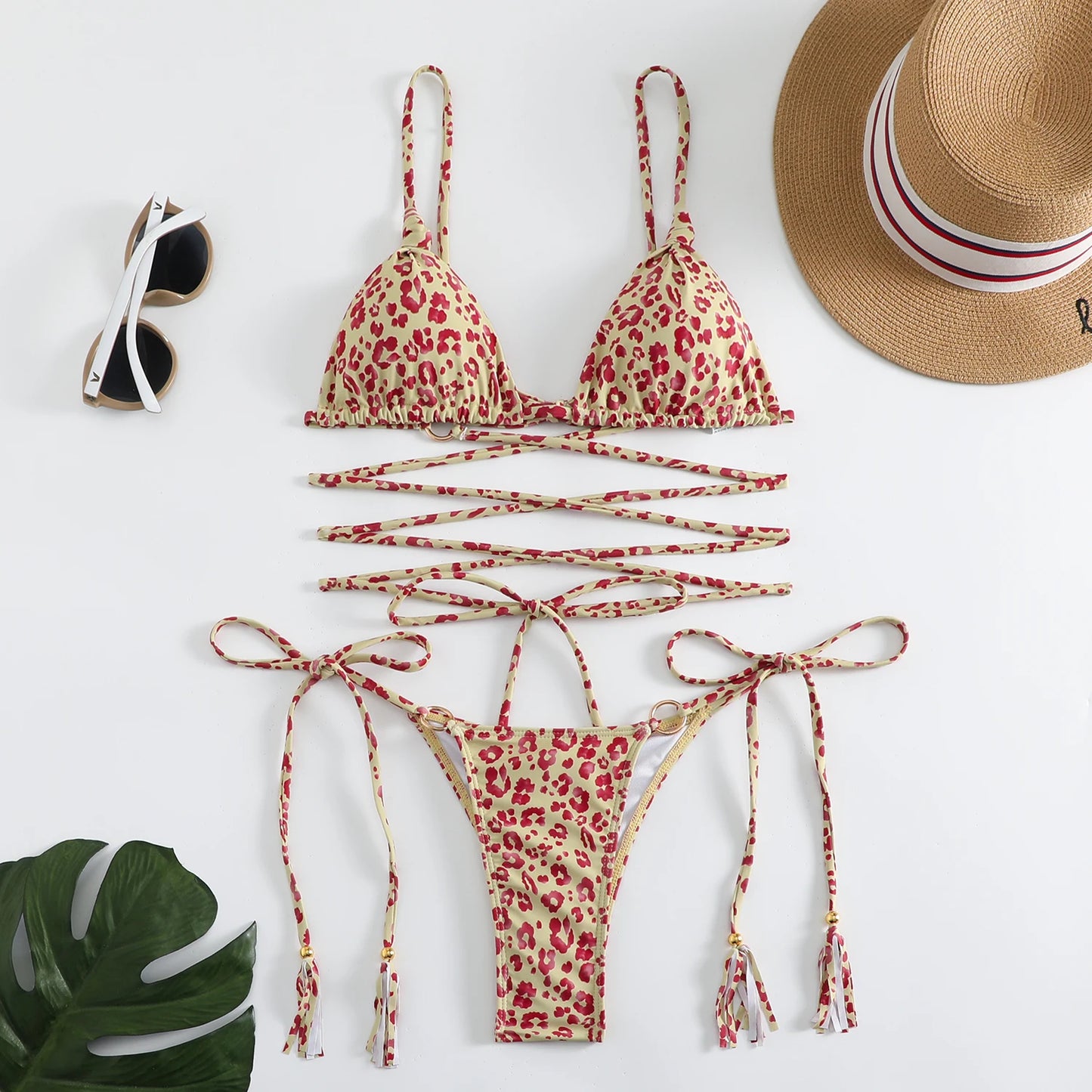 High Cut Bandage Bikini Set