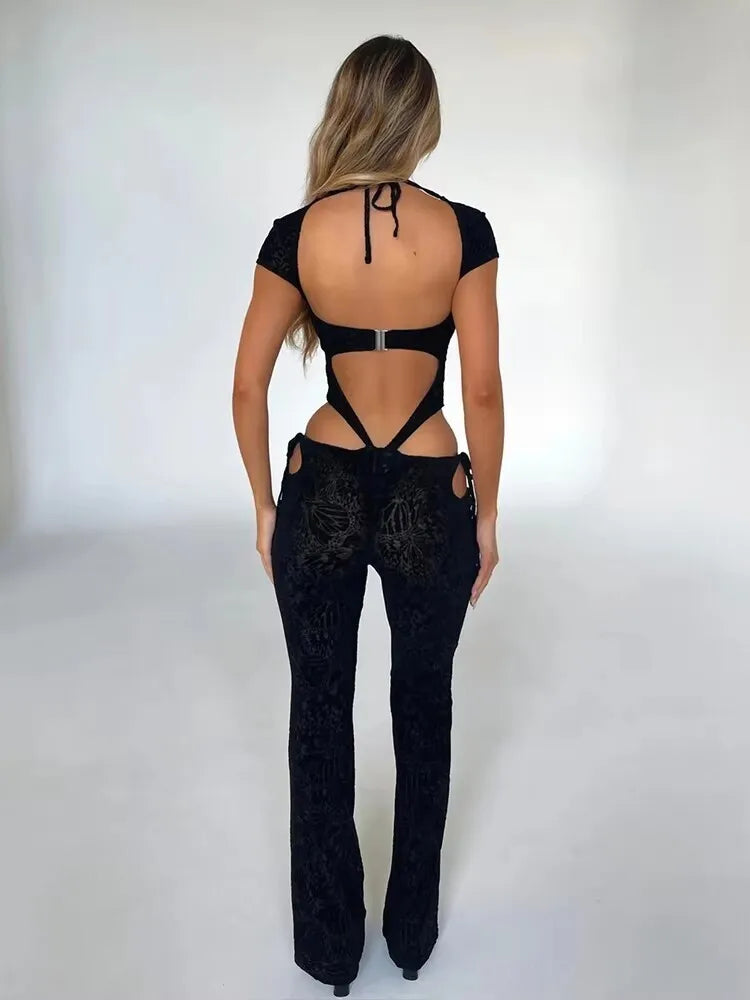 “Take Me Out” Lace Jumpsuit