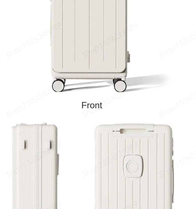 Front Opening Suitcase W/ USB Port