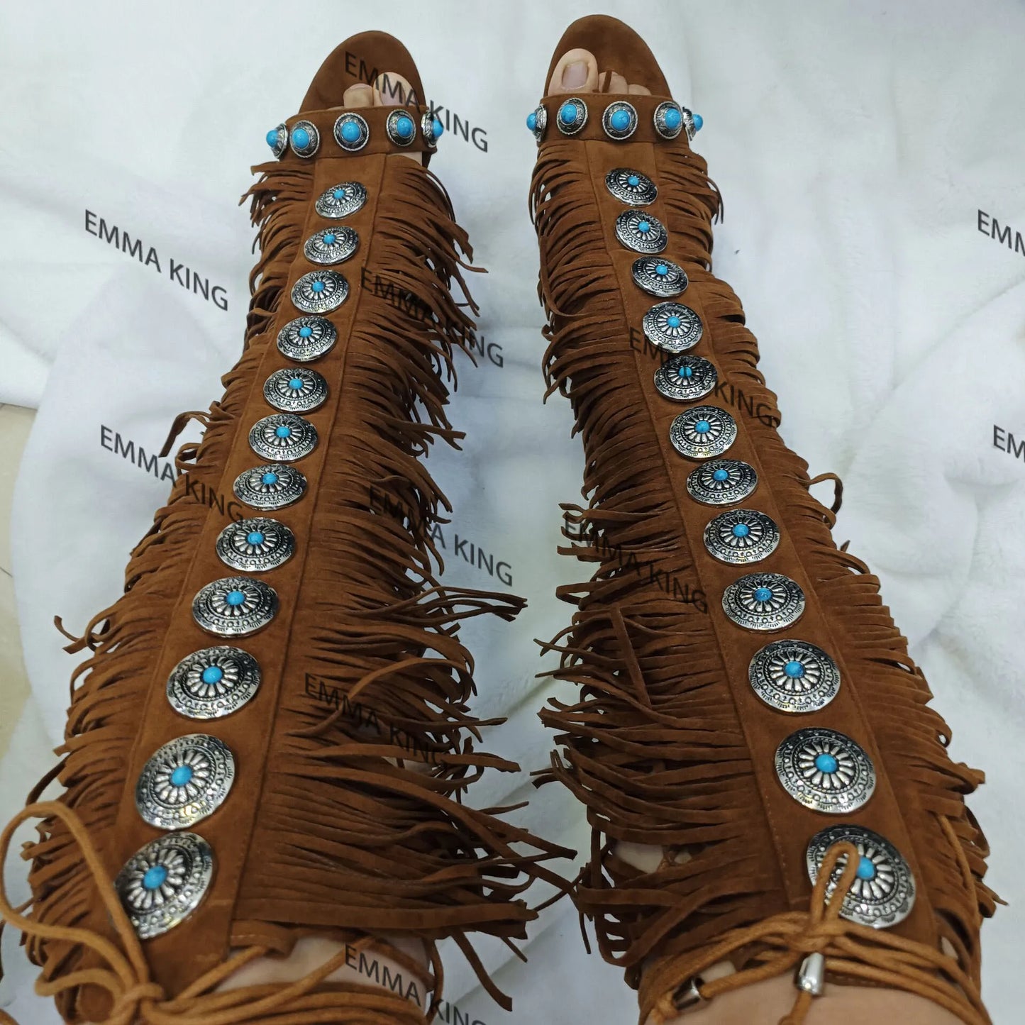 “ Pocahontas” Fringe Heels