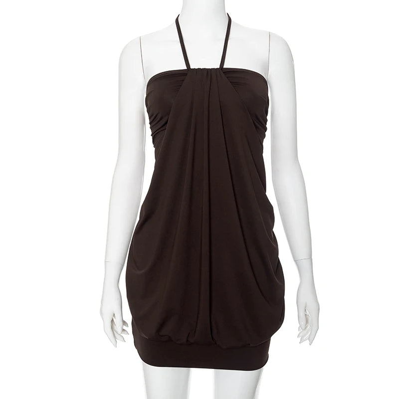 "Nicole Richie" Halter Mini Dress