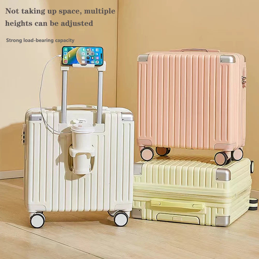 Aluminum Frame Travel bag Suitcase Rolling Luggage 18/20 inch Trolley Luggage Carry-On Cabin Suitcase