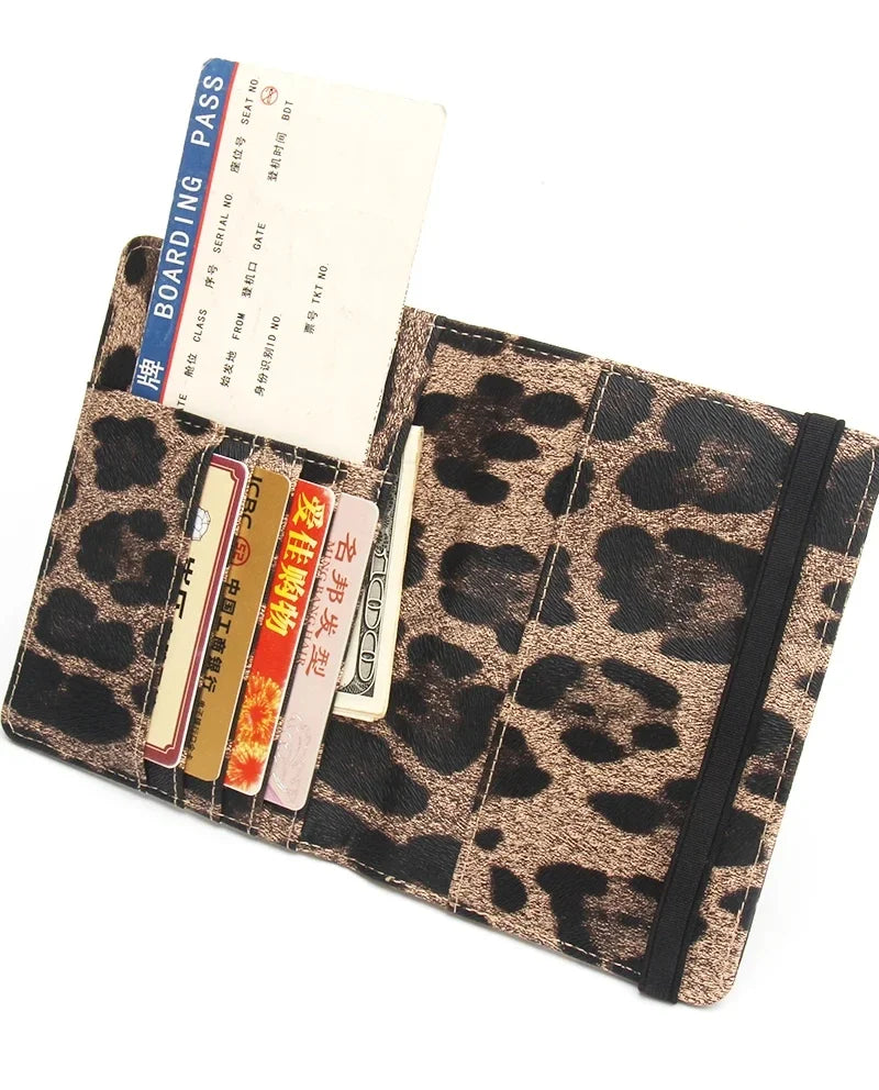 Brown Leopard Passport Holder