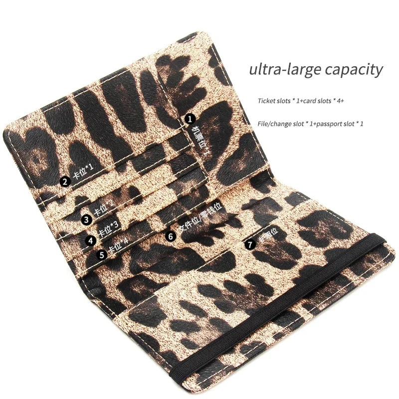 Brown Leopard Passport Holder