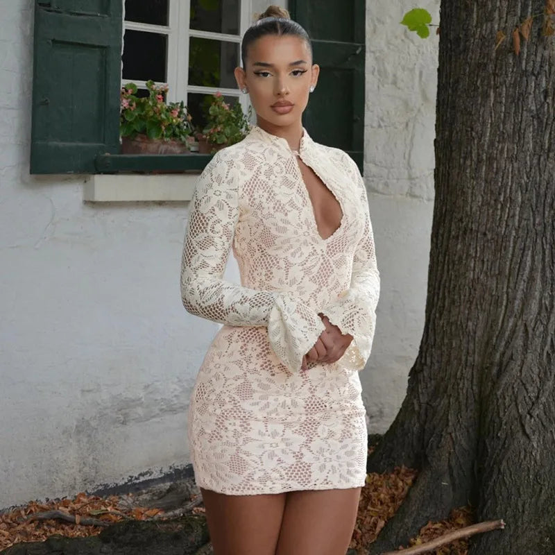 Mozision Lace Mini Dress