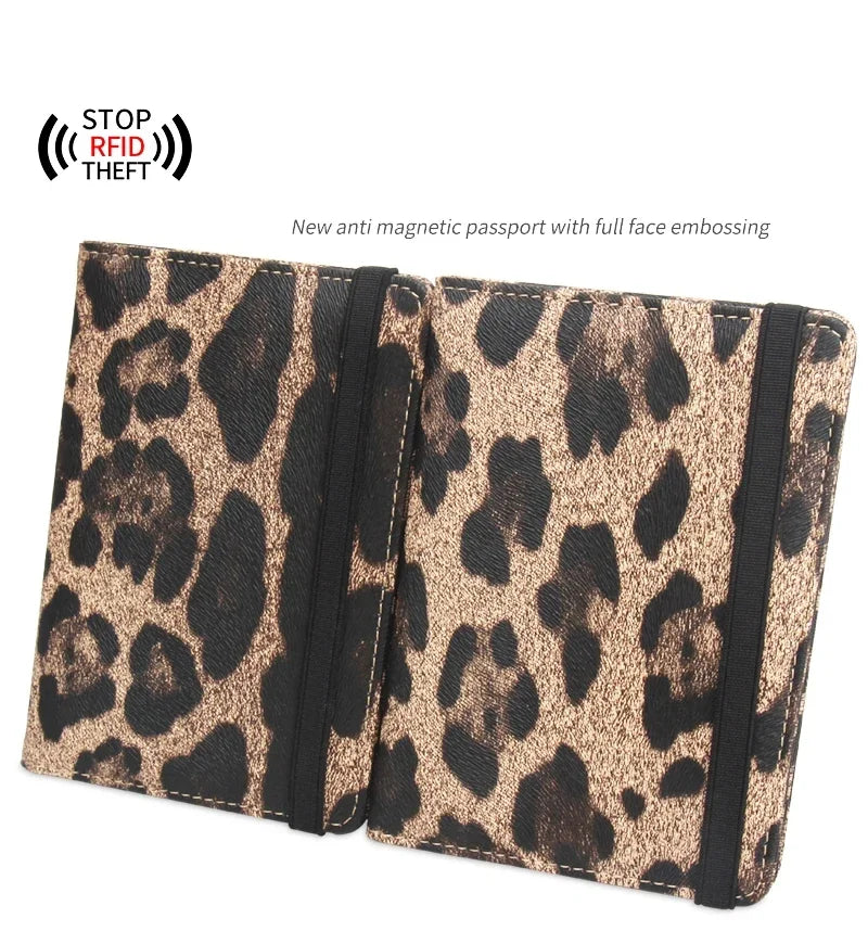 Brown Leopard Passport Holder