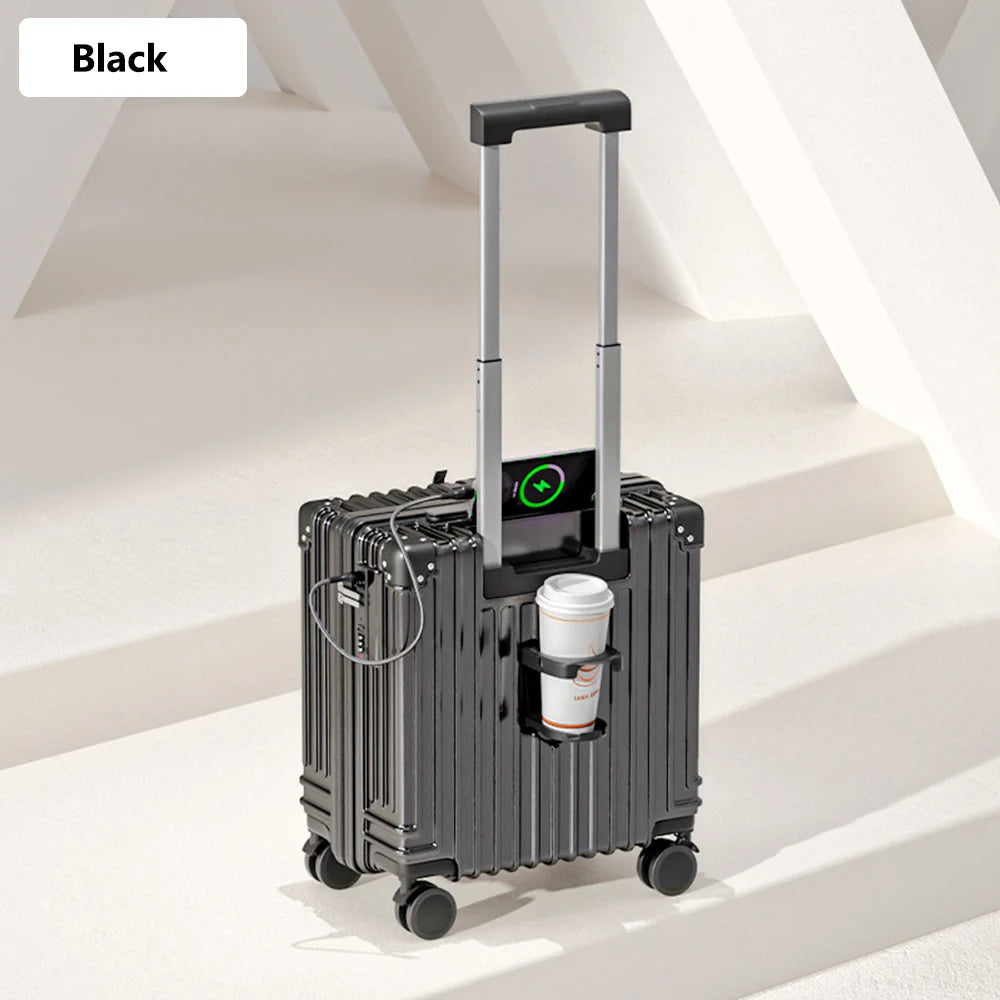 Aluminum Frame Travel bag Suitcase Rolling Luggage 18/20 inch Trolley Luggage Carry-On Cabin Suitcase