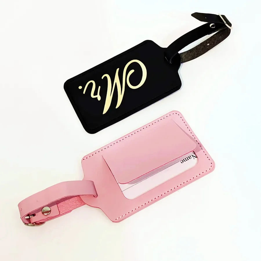 2PCS/Set Mr Mrs Couples Luggage Hanging Tag With Name ID Cards